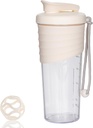 Shaker Bottle forחלבון Mixes, 24 oz, חלבון שאקר עם Whisk Ball, Mixer Bottle, Portable Pre Workout Whey Drink Shaker Cup, Beige