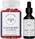 Elderlane Elderberry Tincture and Elderberry Gummies - לשעבר RD טבעיs - תוספת תמיכה עבור מבוגרים וילדים - 2 Oz טיפות ו 60ct מסטיקנים