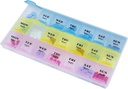 מארגנת גלולות שבועיות - 21 Day Pill Planners עבור גלולות ויטמינים ותרופות, 3 פעמים-a-Day תרופות מזכירות Boxer, Easy to Read & Travel Friendly