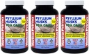 Yerba Prima Psyllium Husks Veg Caps - 180 הרוזן (Pack of 3) - טבעוני, non-GMO, Gluten Free, קולון ניקויר, תוספת יומית סיבים עבור Gut Health & סדירות