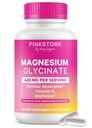 Pink Stork Magnesium Glycinate עם ויטמין D - תוספת מגנזיום לנשים לתמוך Calm טבעי, Mood ושינה - איזון הורמונלי עבור נשים - 60 קפסולות, 1 חודש אספקה