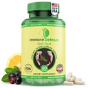 Immune Support Supplement - Natural & אורגני Immune Boosters for Adults - תמיכה באלכוהול C & ויטמין D, Garlic, ג'ינג'ר, לימון, Elderberry, Selenium & Zinc - 60 קפסולות