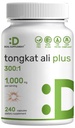 Tongkat Ali לחלץ 300:1 עם הורנסי גואה Weed 1,100 מ"ג - אינדונזי Longjack Eurycoma Longifolia Root - תוספת כוח צמח עבור אנרגיה
