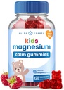 NutraChamps 120 ילדים Magnesium Gummies - סוכר חינם Calm Magnesium מסטיק לילדים - 4 חודשים אספקה - תמיכה בריאות העצם, שינה - Magnesium Citrate עבור ילדים תוספת תוסף