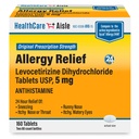 HealthCareAisle Allergy הקלה - Levocetirizine Dihydrochloride Tablet USP, 5 מ"ג, 160 טבליות, תרופות מרשם מקורי כוח אלרגיה, 24Hour הקלה, 80 Count (Pack of 2)