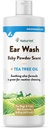 NaturVet Ear Wash Liquid Supplement for Dogs & Cats – Pet Health Supplement Cleans Dog, Cat Ear Canals – Includes Aloe, Tea Tree Oil – Helps Remove Pet Ear Wax, Dirt, Debris – 16 Oz.