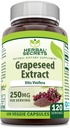 Herbal Secrets Grapeseed לחלץ תוסף | 250 מ"ג לשרת | 120 ווג'י קפסולות | Non-GMO | Gluten-Free | Made in USA