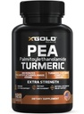 Pea Palmitothanolamide + Turmeric Curcumin Complex - 1600 מ"ג מיקרונואידים 99% ו- 95% Curcuminoids - תמיכה משותפת בפוטנציה גבוהה, ניידות ונוחות - מיוצר בארה"ב