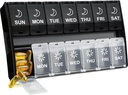 XL גדול גלולות מארגנת 2 פעמים ביום, שבועי Am Pm Pill Box עם Hinged Lids, 7 יום תרופות ויטמין CASE, Daily Pill Container, גדול תרופות מארגנת עבור תוספי מזון