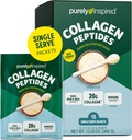 אבקת קולג'ן בהשראת טהורה, 18 מנות יחיד, Unflavored - 20g Collagen Peptides אבקת חלבון עבור נשים וגברים - Grass-Fed & Pasture גדל - Gluten-Free, Paleo & Keto-ידידותי