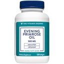 ויטמין Shoppe Evening Primrose Oil 500MG, מקור טבעי של GLA (Gammia Linolenic Acid), תוספת לבריאות האישה וההורמונליזון (120 Softgels)