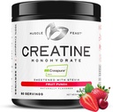 שריר Feast Creapure Creatine Monohydrate אבקה, טבעוני Keto Friendly Gluten-Free Easy to Mix, שריר התאוששות תוספת, קריטין עבור צמיחה שרירית, קראטין, פירות טבעיים Punch 300gg