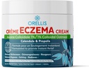 קרם אקסמה עם אורגני קולאידאל Oatmeal, Calendula & Propolis, Natural Eczema הקלה Ointment Face & Body. עזרה מיידית, Dermatitis Lotion Kids & Adults. Soothe Skin Irritations