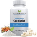 קפסולות ניקוי טבעיות ל- Constipation Relief ו- Gutse Detox - Cascara Sagrada, Psyllium Husk & Bentonite (60 קפסולות)