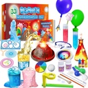 UNGLINGA 33 ניסויים מדע Kit for Kids, Science Project STEM Toyss for Boys Girls Girls Learning Chemistry Set, Volcano Erupting, Scientis Kit
