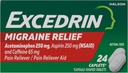 יתר על כן, migraine Pain Reliever Caplets 24 ea