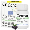 Genexa Allergy Care | Drug Free, Non-Drowsy Allergy & Decongestant Relief for Adults - Vegan & Non-GMO | Homeopathic Allergy הקלה הפכה נקייה | אורגני Acai Brador | 180 טבליות צ'וגבל