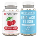 קיבולת Tart Cherry Extractפסולות + Uric Acid Flush כמוסות Bundle
