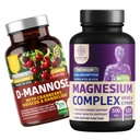 מספר אחת של תזונה N1N Premium Magnesium Complex [500mg] High Absorption ו- D-Mannose [1350 מ"ג עם Cranberry & Hibiscus], Non-GMO ו- Gluten-Free, 2 Pack Bundle