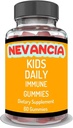 Kids Daily Immune Gummies with Elderberry, ויטמין C, Zinc, Immune Support, Skin Health, Antioxidant Support, for Kids, Elderberry Flavor, 60 חניכיים