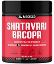 6in1 אבקת Shatavari אורגני - מעורב עם שורש Shatavari, Bacopa Monnieri, Ashwagandha Root, Vitex Berry, Fenugreek & Black Pepper - תומך Rejuvenation, מקדם אנרגיה ו Vitality - 4 Ozes