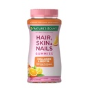 שיער הפתרונות של Nature's Bounty Optimal Solutions Hair, Skin & Nails with Biotin and Collagen, Citrus-Flavored Gummies תוסף, 2,500 mcg, 80 Ct, 40 המשרתים מלאים