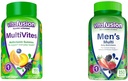 Vitafusion MultiVites Gummy Multivitamins עבור מבוגרים עם 12 ויטמינים ומינרלים & חניכיים למבוגרים עבור גברים, ברי פלבדור היומי Multivitamins עבור גברים עם ויטמינים A עם ויטמינים A
