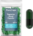 Purecaps USA - Fat Gelatin Pill קפסולות בגודל של 1,000 גלולות הצטרפו - Chlorophyll Colored
