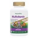 Natures Plus Animal Parade Gold Children's Multivitamin, Grape Flavor - 120 Chewable Animal Shaped Tablets - טבעוני, גלוט חינם - 60 משרתים