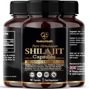 כריות שילאג'יט ההימלאיה - 100% Pure & Natural 90 Pills - Gold Class, Energy & Vitality Supplement for Men & Women - Class A Shilajit Rich in Fulvic & Humic Acid