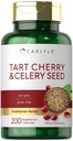 Karlyle Tart Cherry ו Celery Seed תוסף | 200 קפסולות | Vegetarian, non-GMO וגלוטן חינם