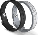 Mosquito Repellent Bracelets, 2 Pack Silicone Mosquito Repellent Bands with DeET Free, Natural & Waterified Bug Wristbands for Kids and Adults, Travelout Protection (Black &Grey)