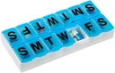 EZY DOSE Weekly (7-Day) Pill Organer and Planner, Contoured Bottom for Easy Pill Removal, Color May Vary