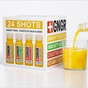 +GNGR 24 Shots Variety Pack of Organic Immunity Boosting Gig Shots - Cold Pressed Gig Shots for All Natural Digestive and Immune Support - Nothing Artificial - USDA אורגני 2 floz (Pack of 24)