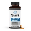 NeuroQ Memory & Focus | פורמולה על ידי Neurologist ד"ר דייל Bredesen | מטפל בכל ארבעת הגורמים להגדרה קוגניטיבית / גינקו בילובה, Phosphatidylserine, Gotu Kola, פירות קפה, Turmeric & Propolis