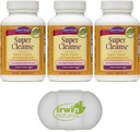 כוח המשיכה הסודי של Nature's Secret Super ניקוי רעלן Detox & Gentle Elimination Total Body ניקויse, Digestive & Voice Health Support, 3 חבילות של 100 טבליות, עם CASE