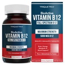 ויטמין B12 - 5000 mcg, מכיל 3 טפסים bioActive B12 פלוס Methylfolate Cofactor - Methyl B12, Adenosyl B12 & Hydroxy B12 | תמיכה אנרגיה, Metabolism & Mood | טבעוני, Non-GMO (60 משרתים)