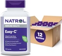 Natrol Easy-C תומך בבריאות החיסון עם ויטמין C ו- Bioflavonoids, bios Vegi כמוסות, 500 מ"ג, 120 Count (Pack of 12)