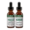 NutraMedix Detox תמיכה Bundle - טיפות נוזלים עבור ניקוי ו Detox תמיכה ו Occassional המוח פוג - Pinella Anise טיפות & Burbur Extract for Healthy Detoxification (2 Count, 1 Oz)