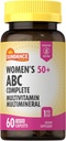 50+ ABC השלם Multivitamin | 60 Caplets | עם Multimineral Formula | Non-GMO ו- Gluten Free Supplement
