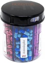 תוספת גלולות Dispenser בקבוק, 6 השוואתיות, תוויות, Easy Open, Anti-Mixing, חודשי ויטמין אורגן, Monster Fit Jr תרופה הולדר (Clear, Small)