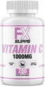 FXSUPPS ויטמין C 1000 מ"ג 200ct (1 Pack of 200 טבליות) | תוסף ויטמין C ידידותי לגברים ונשים מבוגרים | תומך במערכת החיסון, משפר את Mood, ומשפר את בריאות העור