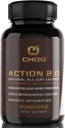 CHOQ Action 2.0 Energy & Circulation Support - Rhodiola Rosea, Beetroot & B12 תוסף - Nitric Oxide Booster for Men & Women - Focus & Recovery - 90 קפסולות