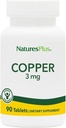 NaturesPlus Copper 3 מ"ג - 90 טבליות - תמיכה בסך הכל - Gluten Free - 90 משרתות