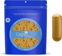 Capsuline Size 0 - Colored Gold ריקה Gelatin קפסולות - 500 Count - סוללות גלימות מתכת ריקות - DIY Pure Bovine גלול קפסולת מילוי - Caps ריקים - כשר והליל מוסמך