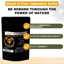 פיניקס Rejuvenation Formula - Lost Empire Herbs Energy Band of 4 Top Natural Health Herbs Pine פולן, He Shou Wu, Ant, and Shilajit (100g אבקת)