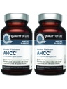 איכות החיים AHCC Kinoko פלטינום 750 מ"ג - Premium Immune Support Supplement - Pack of 2, 60 Count Bottles