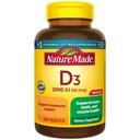 הטבע עשה ויטמין D3 2000 IU (50 mcg), ויטמין D עבור העצם, שיניים, שריר ותמיכה בריאות החיסון, 400 טבליות, 400 יום אספקה