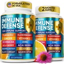 12 ב 1 Premium Immune Defense ויטמינים - Immune תוסף w/Vitamin D3 5000 IU ויטמין PH 1000 מ"ג Zinс 50 מ"ג - Paye Choice for Premium Immune Support - עם Echinacea Elder וג'ינג'ר - 120 Caps ויטמין Zinс 50 מ"ג - Luxe Choice for Premium Immune Support - עם Echinacea Elder וג'ינג'ינג'ר - 120 Caps Caps Caps
