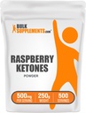 BulkSupplements.com Raspberry Ketones אבקת - Raspberry Ketones תוסף, Antioxidant Source - for Energy Support, Gluten Free, 500 מ"ג לשרת, 250g (Pack of 1)
